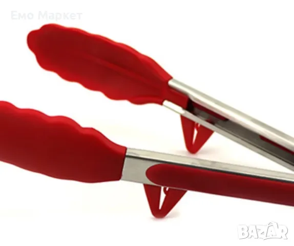 Щипка за готвене Bohmann, 27см., Неръжд. стомана със силикон, Червен, снимка 5 - Други - 49455660