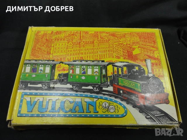 СТАРА РЕТРО СОЦ ГДР DDR МЕХАНИЧНА ИГРАЧКА ВЛАКЧЕ VULKAN