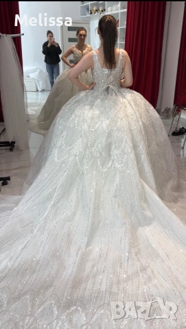 Булженска  роклия  с камани, снимка 7 - Сватбени рокли - 52896599