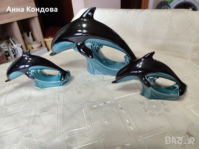 Английски порцеланови статуетки на делфини , снимка 3 - Колекции - 52834969