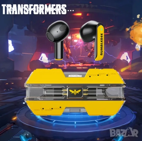 Безжични слушалки Transformers TF-T51 Bumblebee, снимка 5 - Bluetooth слушалки - 52697188