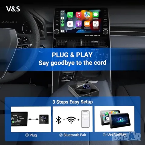 OTTOCAST Безжичен CarPlay адаптер за iPhone - Безжичен CarPlay ключ за iOS, Plug & Play, Автоматична, снимка 7 - Други - 48530895