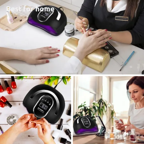 BEYAOBN 168 W UV лампа за сушене на нокти- мощна и професионална, снимка 7 - Педикюр и маникюр - 48486529