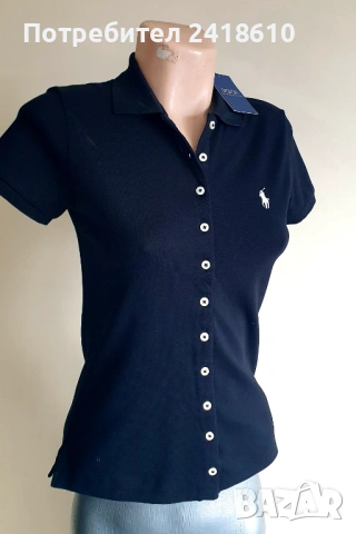 POLO Ralph Lauren Pique Cotton Stretch Womens Size  / S НОВО! ОРИГИНАЛ! Дамска Тениска!, снимка 13 - Тениски - 53424198