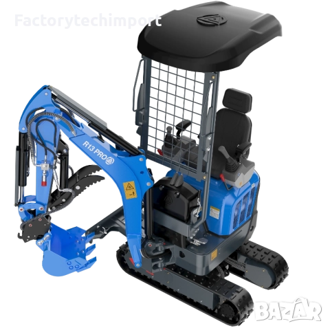Мини багер RIPPA R13 PRO – KUBOTA (3 цилиндъра)– 1.2 т | 120° завъртане на стрелата, снимка 14 - Индустриална техника - 52720274