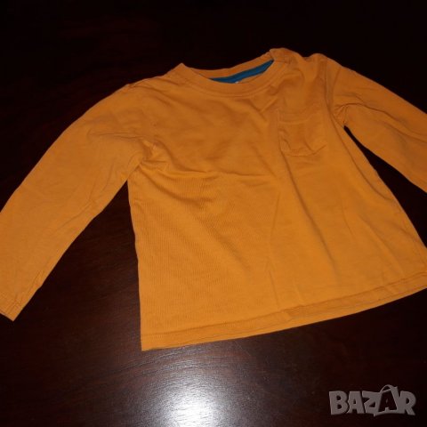 18-24м 92см Блузка с дълъг ръкав Уайкики  Материя - памук Цвят - горчица Без следи от употреба, снимка 1 - Бебешки блузки - 26749612