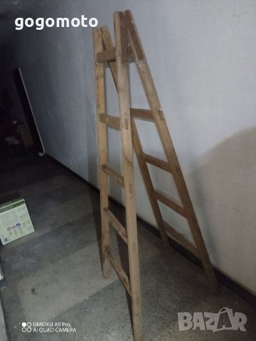 Двойна стълба, дървена бояджийска стълба , снимка 6 - Други стоки за дома - 38422578