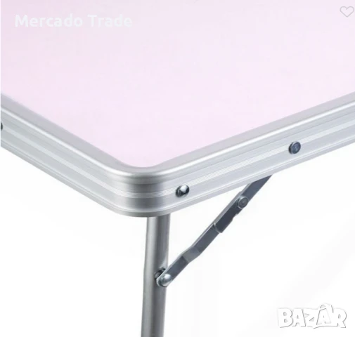Алуминиева сгъваема маса Mercado Trade, За къмпинг, плаж, Сив, снимка 3 - Къмпинг мебели - 51201816