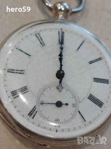 Стар сребърен джобен часовник с компас-за китайския маркет