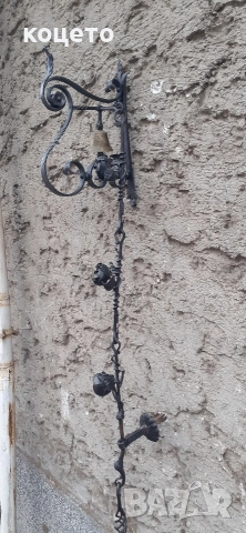 уникална камбана за порта ковано желязо, снимка 5 - Антикварни и старинни предмети - 52875925