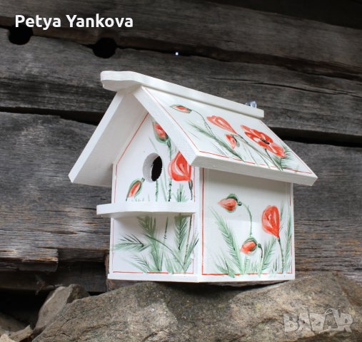 дървени рисувани къщички за птици, снимка 13 - Други - 14278090