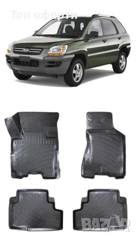 Гумени стелки RizLine съвместими с Kia Sportage 2004-2010, снимка 6 - Аксесоари и консумативи - 48544420