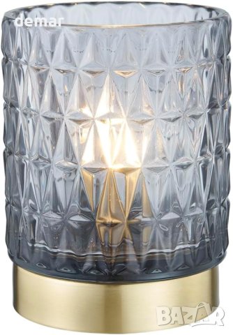 Настолна лампа LeeZM, за романтична атмосфера синя и сива, снимка 2 - Настолни лампи - 43107572