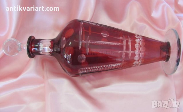 Стара Много голяма Кристална Гарафа, снимка 11 - Антикварни и старинни предмети - 26246489
