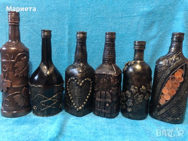 Декорирани бутилки, снимка 2 - Декорация за дома - 43789714
