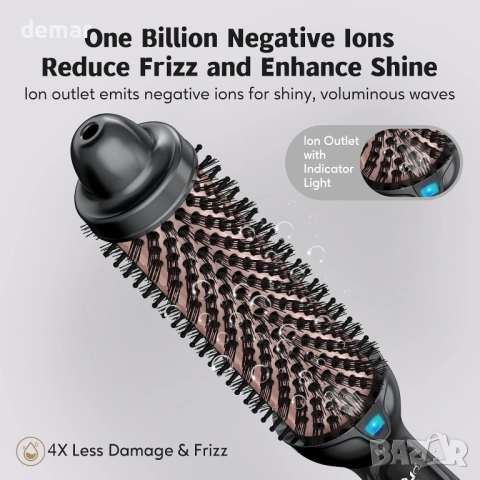 Термочетка Farery с изключително дълъг цилиндър, 38 мм, за средна и дълга коса, снимка 3 - Маши за коса - 52735716