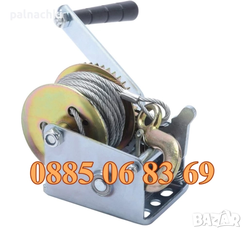 Ръчна лебедка със стоманено въже 360 кг, 800кг, 1125кг, лебедка с въже, снимка 3 - Други инструменти - 52113750