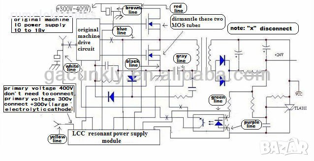 Универсален двутактов захранващ модул 320W, снимка 2 - Части и Платки - 27854567