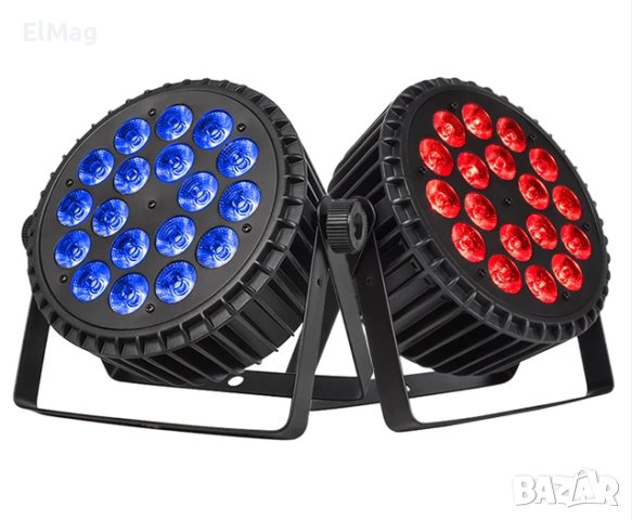 LED PAR RGBW 18x15 Uplights 6 in 1 DMX UV, снимка 1