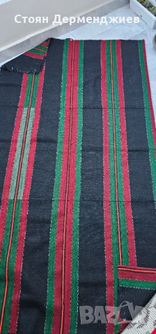 Старинна вълнена черга-килим, снимка 3 - Антикварни и старинни предмети - 50568097