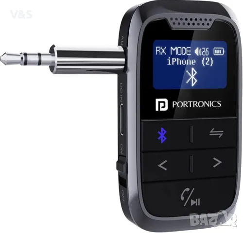 автомобилен Bluetooth предавател/приемник с дисплей, разговори със свободни ръце, Aux вход/изход, HD