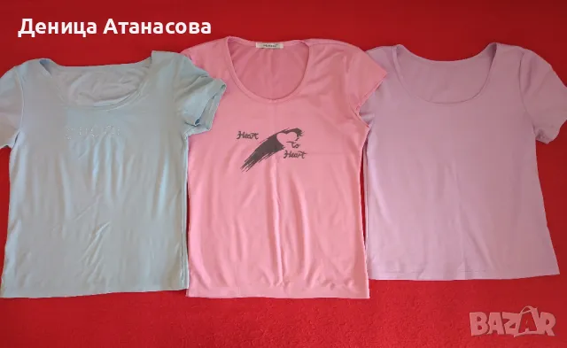 Блузки и потници, ризи с къс и дълъг ръкав, черно сатенено и дънкено бюстие размер М, снимка 4 - Потници - 41884937