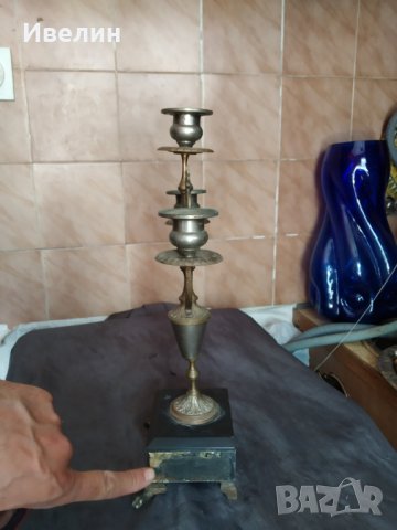 стар бароков свещник, снимка 3 - Антикварни и старинни предмети - 32829759