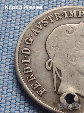 Сребърна монета 20 кройцера 1838г. Фердинанд първи Будапеща Австрийска империя 13700, снимка 4 - Нумизматика и бонистика - 42967775