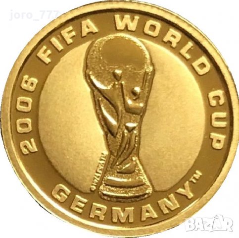 4 долара златна монета 2006 FIFA World Cup Германия, снимка 1 - Нумизматика и бонистика - 32841016