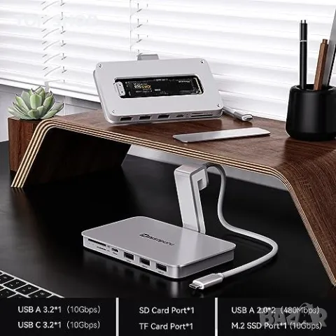 Нов iMac USB Адаптер Hub Поддържа 10Gbps 27 инча дисплей, снимка 2 - Друга електроника - 49443979