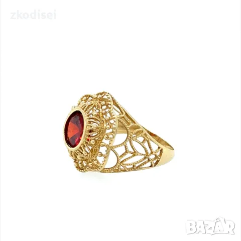 Златен дамски пръстен 4,78гр. размер:56 14кр. проба:585 модел:27317-1, снимка 2 - Пръстени - 47799247