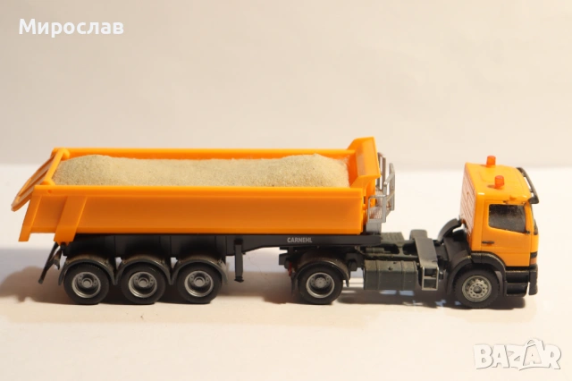 HERPA H0 1/87 MERCEDES ATEGO САМОСВАЛ ГОНДОЛА МОДЕЛ КАМИОН, снимка 7 - Колекции - 53129032