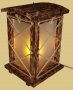 Уникална ръчно изработена дървена лампа "Фенер" за механа в битов/винтидж стил, снимка 2