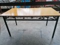 Трапезна маса от ковано желязо, дърво метал , снимка 4