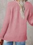 Дамски ежедневен моден плетен пуловер с V-образно деколте, 5цвята - 023, снимка 17