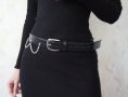 Нов дамски кожен колан за талия-ханш със синджири р-р S, M, L, снимка 1