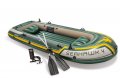 Нова 4 местна лодка Интекс Intex Seahawk 4 Fishing Boat с помпа и гребла надуваема риболов , снимка 2
