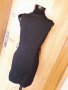 Черна къса рокля с яка вълнено поло С/М , снимка 3