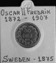 Монета Швеция 50 Йоре 1875 г. Крал Оскар II - Сребро, снимка 1