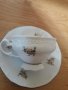 Порцеланова чашка за късо кафе с чинийка, снимка 3