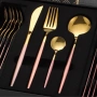 Комплект прибори за хранене от 24 части с луксозен дизайн и магнитна кутия, снимка 11