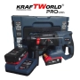 Акумулаторен перфоратор Kraftworld Pro– 21V, 4.0Ah, безчетков мотор, 2 батерии, снимка 8