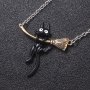 Колие японска черна котка с метла - чисто ново, снимка 2