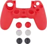 Силиконов калъф за контролер PlayStation 4 Controller  Предлага се в два цвята- бял или червен, снимка 2