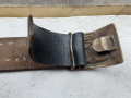 Съветски военоморски кожен колан с бронзова тока, снимка 2