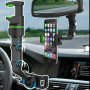 Универсална 360° автомобилна стойка за телефон, за монтиране на огледало за обратно виждане