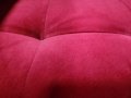 Нови Червени дивани от плат тройка,двойка и табуретка "Idol", снимка 10