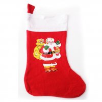 597 Декоративен коледен чорап с картинка Коледен ботуш коледна торба за подаръци, снимка 4 - Декорация за дома - 34744717
