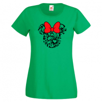 Дамска тениска Minnie Head 7 Подарък,Изненада,Рожден ден,, снимка 2 - Тениски - 36530235
