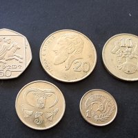Монети . Кипър .1,5, 10 ,20 и 50 цента. 5 бройки., снимка 1 - Нумизматика и бонистика - 37574995